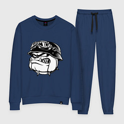 Костюм хлопковый женский Evil bulldog head, цвет: тёмно-синий