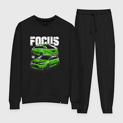 Костюм хлопковый женский Ford Focus art, цвет: черный