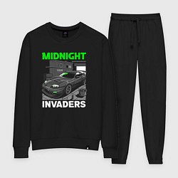 Костюм хлопковый женский Midnight inviders - Toyota Supra, цвет: черный