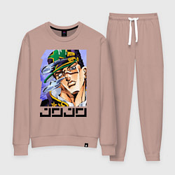 Костюм хлопковый женский Дзётаро Кудзё - face, цвет: пыльно-розовый