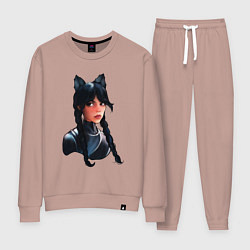 Женский костюм Чёрная кошка Уэнсдэй