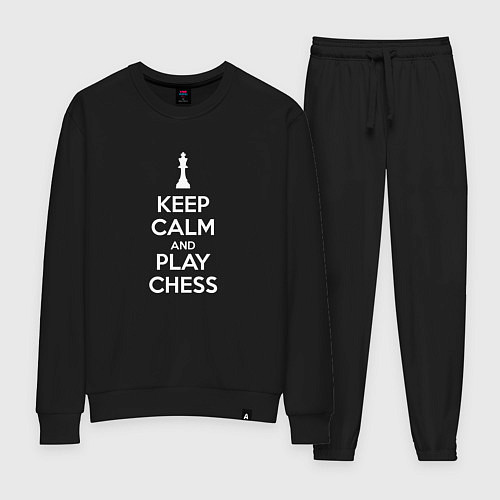 Женский костюм Keep calm and play chess / Черный – фото 1