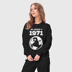 Костюм хлопковый женский На Земле с 1971 с краской на темном, цвет: черный — фото 2