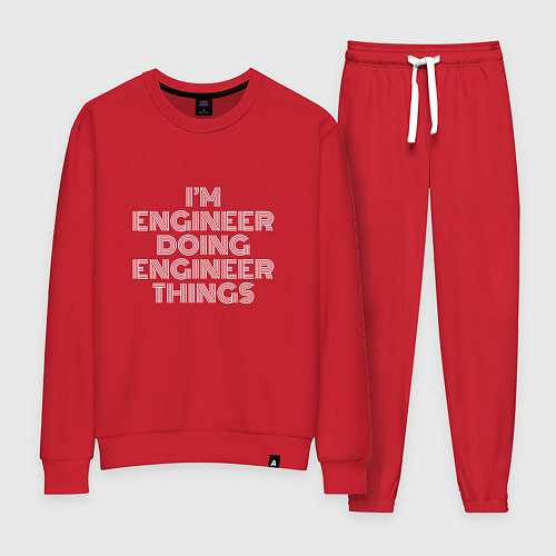 Женский костюм Im engineer doing engineer things / Красный – фото 1
