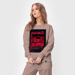Костюм хлопковый женский Akira poster, цвет: пыльно-розовый — фото 2