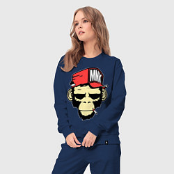Костюм хлопковый женский Monkey Swag, цвет: тёмно-синий — фото 2