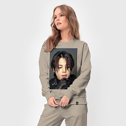 Костюм хлопковый женский Handsome Jimin, цвет: миндальный — фото 2