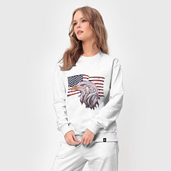 Костюм хлопковый женский American eagle, цвет: белый — фото 2