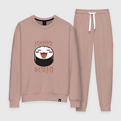Костюм хлопковый женский Smiling sushi, цвет: пыльно-розовый