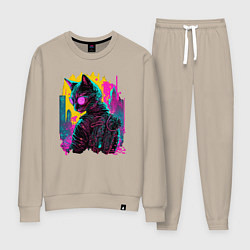 Женский костюм Киберпанк кот в очках