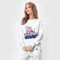 Костюм хлопковый женский Cooky BT21 Jungkook, цвет: белый — фото 2