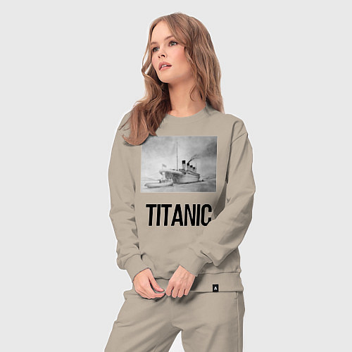 Женский костюм Титаник рисунок / Миндальный – фото 3