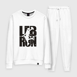 Костюм хлопковый женский Lebron Dunk, цвет: белый