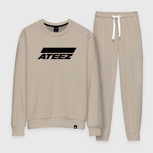 Женский костюм Ateez big logo / Миндальный – фото 1