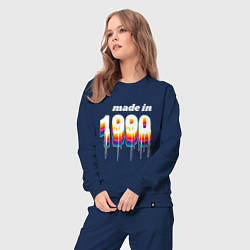 Костюм хлопковый женский Made in 1990 liquid art, цвет: тёмно-синий — фото 2