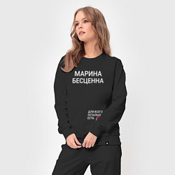 Костюм хлопковый женский Марина бесценна, цвет: черный — фото 2