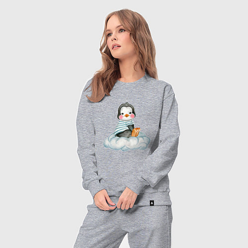 Женский костюм Пингвин на облаке / Меланж – фото 3
