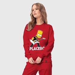 Костюм хлопковый женский Placebo Барт Симпсон рокер, цвет: красный — фото 2
