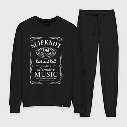 Костюм хлопковый женский Slipknot в стиле Jack Daniels, цвет: черный