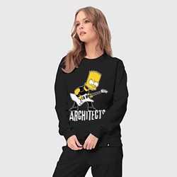 Костюм хлопковый женский Architects Барт Симпсон рокер, цвет: черный — фото 2