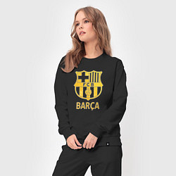 Костюм хлопковый женский Барселона золотой, цвет: черный — фото 2