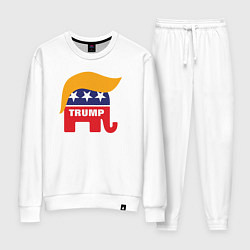 Костюм хлопковый женский Trump elephant, цвет: белый