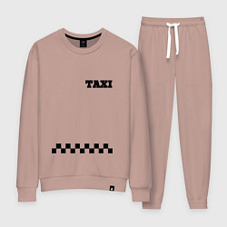 Костюм хлопковый женский День таксиста, цвет: пыльно-розовый