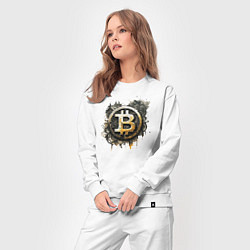 Костюм хлопковый женский Bitcoin BTC, цвет: белый — фото 2