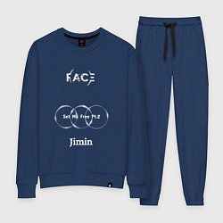 Костюм хлопковый женский JIMIN FACE Set Me Free, цвет: тёмно-синий