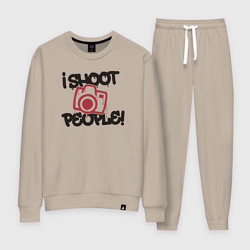 Женский костюм Я фоткаю людей / Миндальный – фото 1