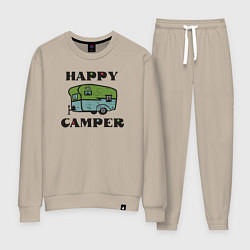 Костюм хлопковый женский Camper, цвет: миндальный