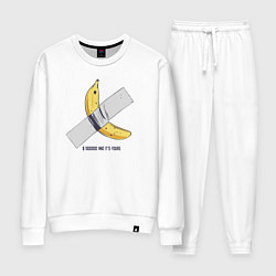 Костюм хлопковый женский 1000000 and its your banana, цвет: белый