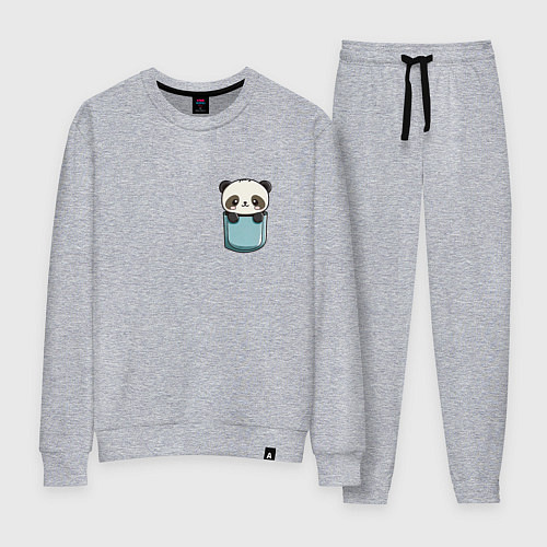 Женский костюм Панда в кармашке / Меланж – фото 1