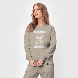Костюм хлопковый женский Necrovag white division, цвет: миндальный — фото 2