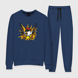Костюм хлопковый женский Взрывной цыпленок, цвет: тёмно-синий