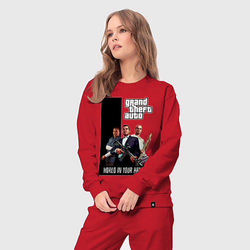 Женский костюм Майкл, Франклин, Тревор из GTA / Красный – фото 3