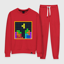 Костюм хлопковый женский Tetris, цвет: красный