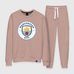 Костюм хлопковый женский Manchester City FC, цвет: пыльно-розовый