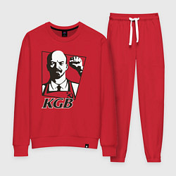 Костюм хлопковый женский KGB Lenin, цвет: красный