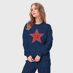 Костюм хлопковый женский USSR star, цвет: тёмно-синий — фото 2