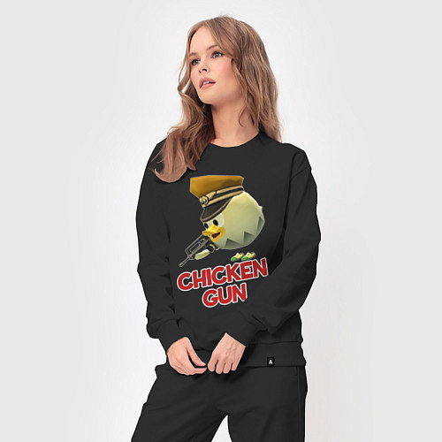 Женский костюм Chicken Gun logo / Черный – фото 3