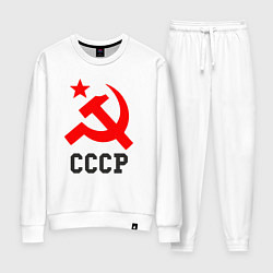 Костюм хлопковый женский СССР стиль, цвет: белый