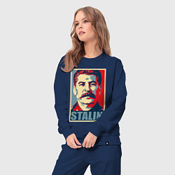 Костюм хлопковый женский Stalin USSR, цвет: тёмно-синий — фото 2
