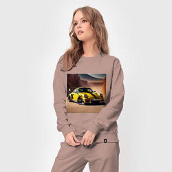Костюм хлопковый женский Porsche 911, цвет: пыльно-розовый — фото 2