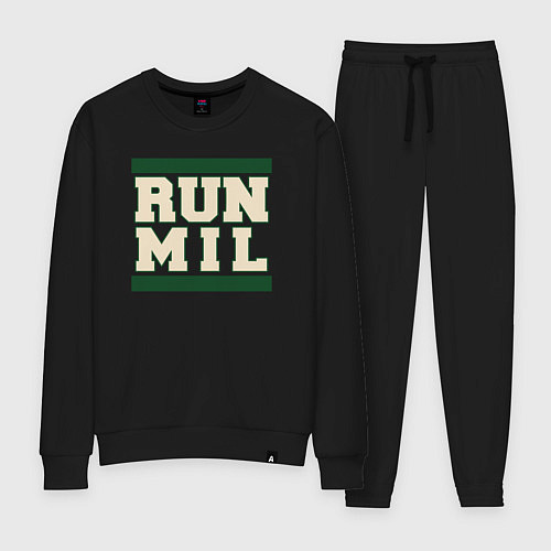 Женский костюм Run Milwaukee Bucks / Черный – фото 1