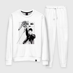 Костюм хлопковый женский Аки Хаякава человек-бензопила, цвет: белый