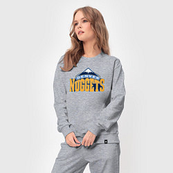 Костюм хлопковый женский Denver Nuggets, цвет: меланж — фото 2