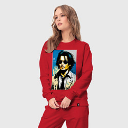 Костюм хлопковый женский Johnny Depp -celebrity, цвет: красный — фото 2