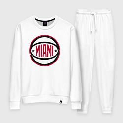 Костюм хлопковый женский Team Miami Heat, цвет: белый