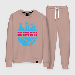 Костюм хлопковый женский Miami city, цвет: пыльно-розовый